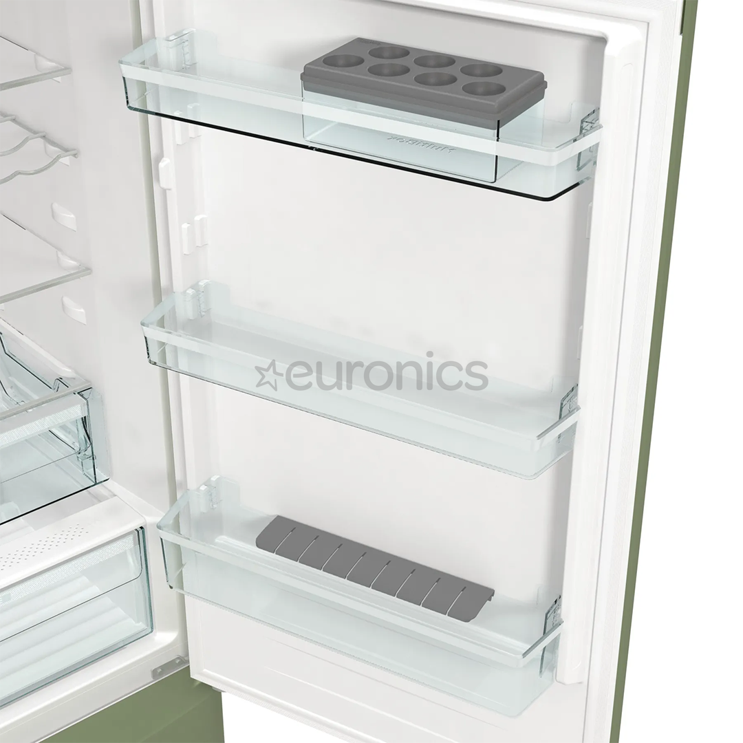 Gorenje, NoFrost, 300 L, kõrgus 194 cm, roheline - Külmik