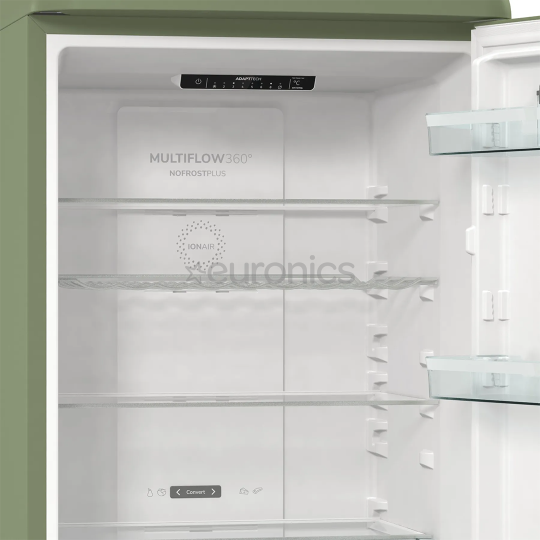 Gorenje, NoFrost, 300 L, kõrgus 194 cm, roheline - Külmik