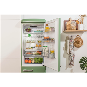 Gorenje, NoFrost, 300 L, height 194 cm, green - Refrigerator