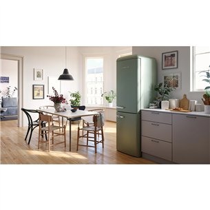 Gorenje, NoFrost, 300 L, height 194 cm, green - Refrigerator