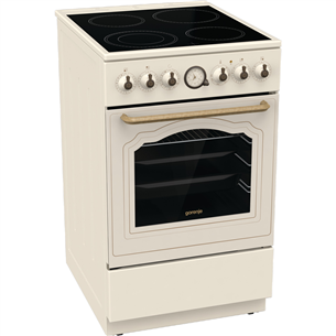 Gorenje, retro, 70 L, beige - Freestanding Ceramic Cooker