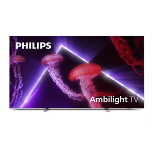 Philips OLED807, 77'', OLED, Ultra HD, jalad ääres, hõbe - Teler 77OLED807/12