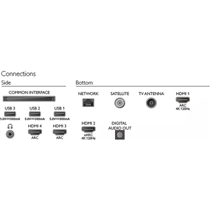 Philips OLED807, 77'', 4K UHD, OLED, jalad äärtes, hõbedane - Teler