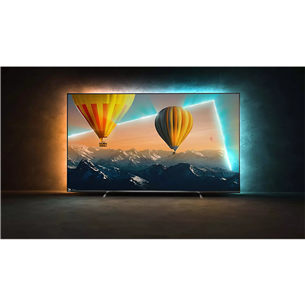 Philips PUS8057, 43'', 4K UHD, LED LCD, боковые ножки, серый - Телевизор