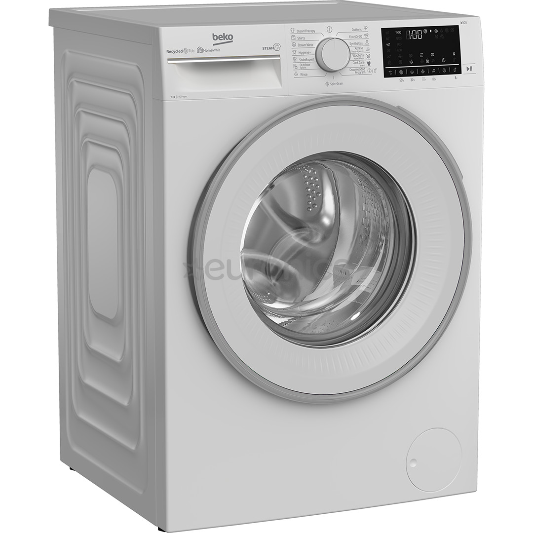 Beko, Beyond, 7 kg, sügavus 49,6 cm, 1400 p/min - Eestlaetav pesumasin