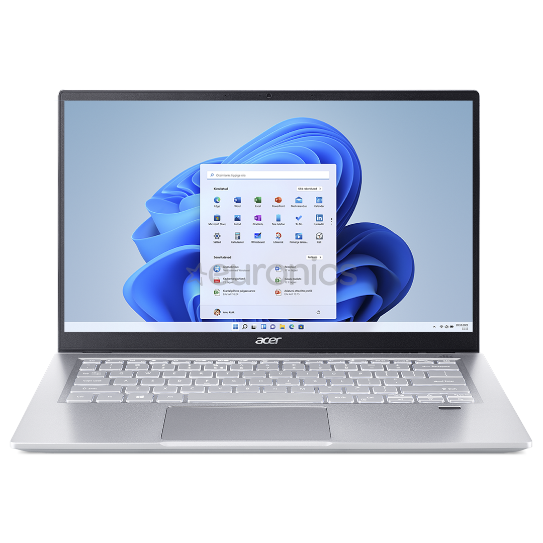 Acer Swift 3, Ryzen 7, 16GB, 512GB, hõbe - Sülearvuti