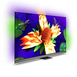 Philips OLED907, 55", 4K UHD, OLED, jalg keskel, hall - Teler