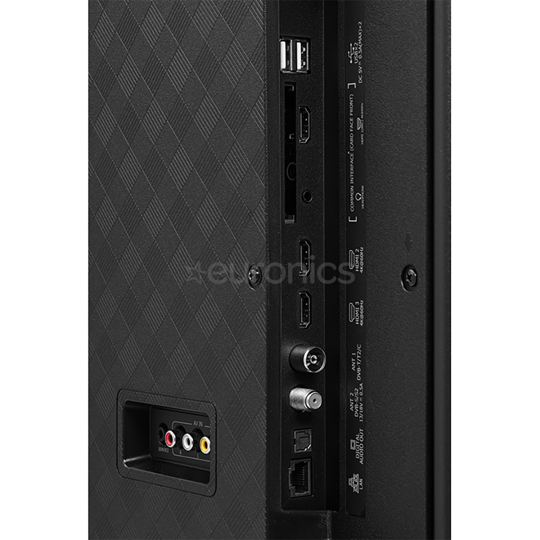 Hisense E7HQ, 50'', Ultra HD, QLED, feet stand, black TV, 50E7HQ