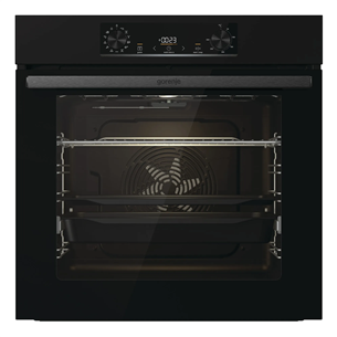 Gorenje, 12 functions, 77 L, black - Built-in oven