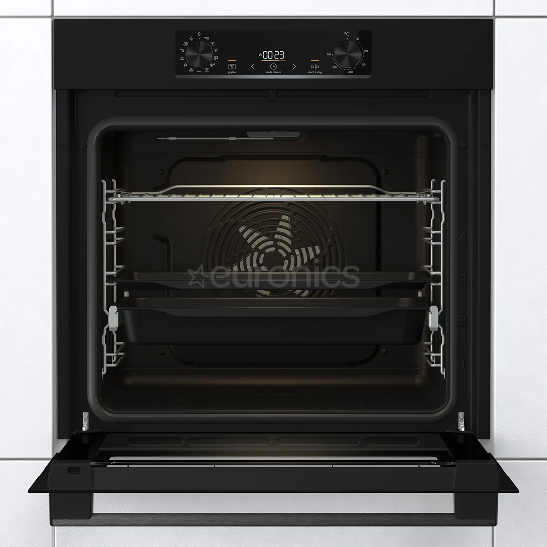 Gorenje, 12 функций, 77 л, черный - Интгрируемый духовой шкаф