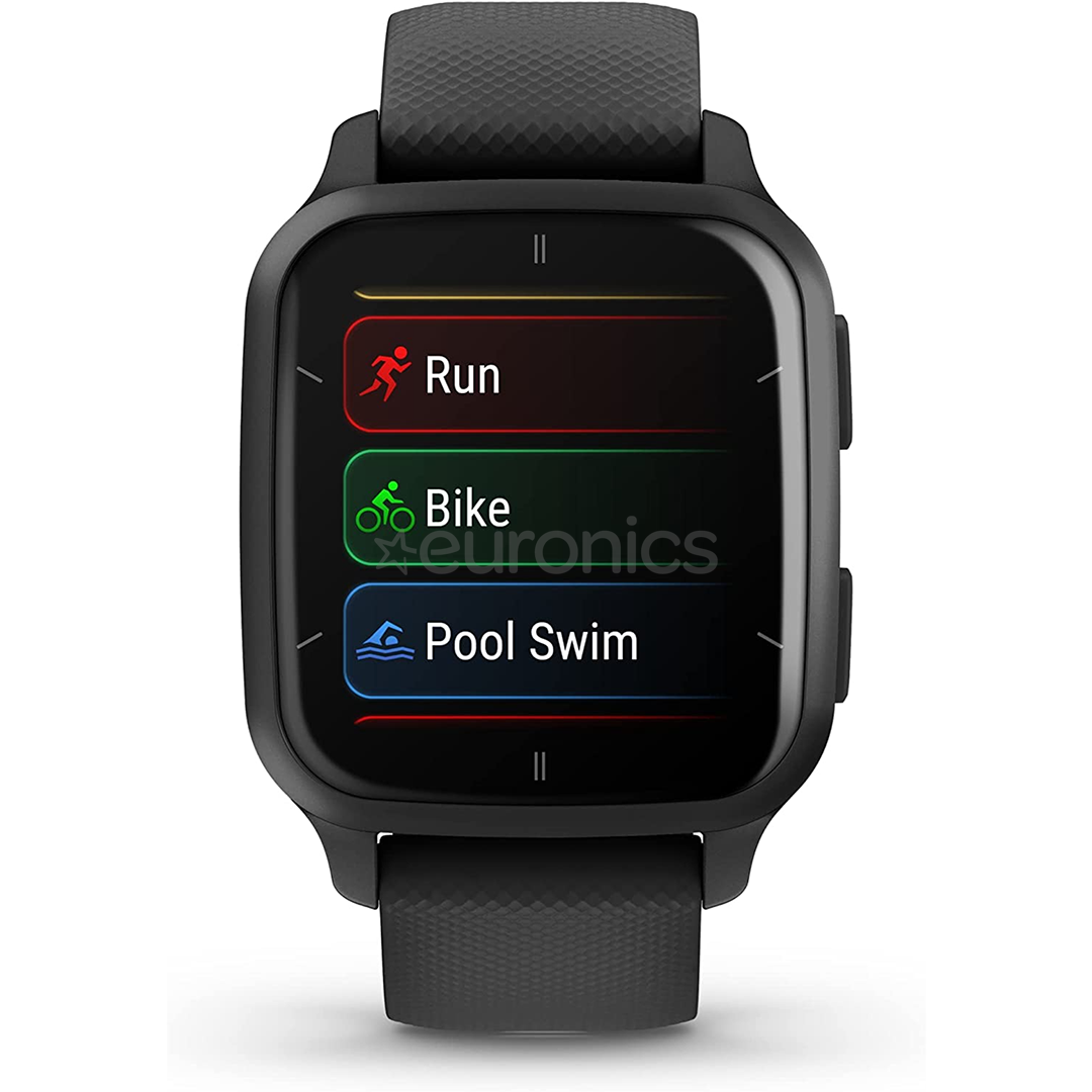 Garmin Venu Sq 2 - Music Edition, 40 мм, темно-серый/черный - Смарт-часы