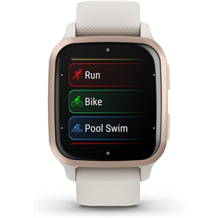 Garmin Venu Sq 2 - Music Edition, 40 mm, roosakaskuldne / elevandiluu - Nutikell