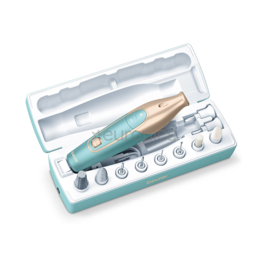 Beurer, roheline/kuldne - Maniküüri-pediküürikomplekt