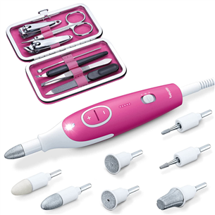 Beurer, pink/white - Manicure/pedicure set