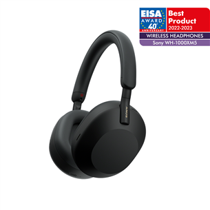 Sony WH-1000XM5, must - Juhtmevabad üle kõrva kõrvaklapid
