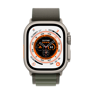 Apple Watch Ultra, Alpine Loop, Medium, темно-зеленый - Смарт-часы