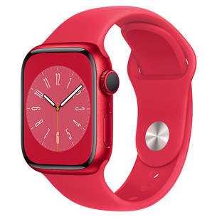 Apple Watch Series 8 GPS, Sport Band, 41mm, (PRODUCT)RED - Smartwatch MNP73EL/A