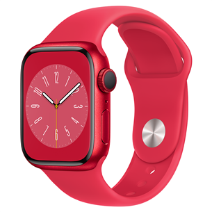 Apple Watch Series 8 GPS, Sport Band, 41mm, (PRODUCT)RED - Nutikell MNP73EL/A