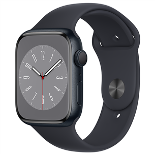 Apple Watch Series 8 GPS, Sport Band, 45mm, midnight - Smartwatch MNP13EL/A