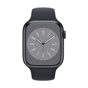 Apple Watch Series 8 GPS, Sport Band, 45mm, midnight - Smartwatch