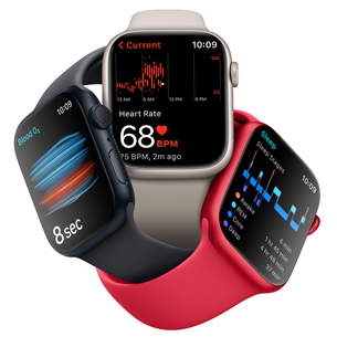 Apple Watch Series 8 GPS, Sport Band, 45mm, tumehall - Nutikell