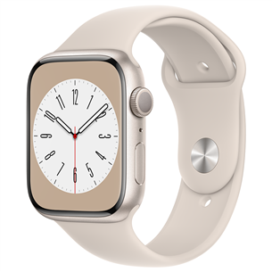 Apple Watch Series 8 GPS, Sport Band, 45 мм, бежевый - Смарт-часы MNP23EL/A