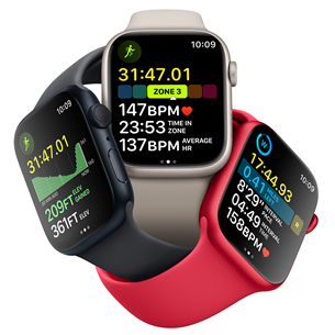 Apple Watch Series 8 GPS, Sport Band, 45mm, tähevalgus - Nutikell