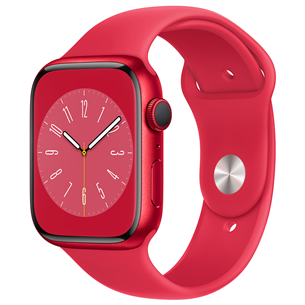 Apple Watch Series 8 GPS, Sport Band, 45mm, (PRODUCT)RED - Nutikell MNP43EL/A