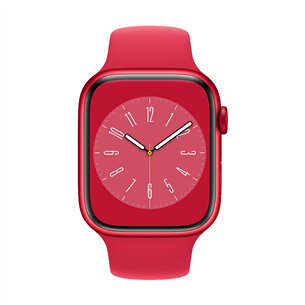 Apple Watch Series 8 GPS, Sport Band, 45mm, (PRODUCT)RED - Nutikell
