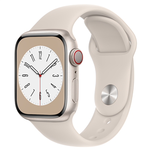 Apple Watch Series 8 GPS + Cellular, Sport Band, 41 мм, бежевый - Смарт-часы MNHY3EL/A