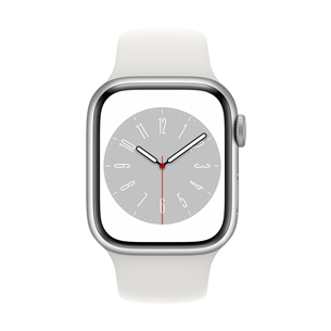 Apple Watch Series 8 GPS + Cellular, Sport Band, 41 мм, серебристый - Смарт-часы