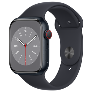 Apple Watch Series 8 GPS + Cellular, Sport Band, 45 мм, темно-серый - Смарт-часы