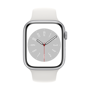 Apple Watch Series 8 GPS + Cellular, Sport Band, 45mm, silver - Smartwatch