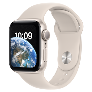 Apple Watch SE 2, GPS, 40mm, starlight - Smartwatch MNJP3EL/A