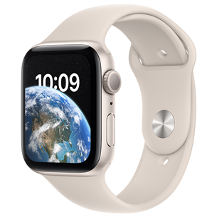 Apple Watch SE 2, GPS, 44mm, starlight - Smartwatch MNJX3EL/A