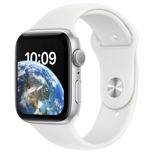 Apple Watch SE 2, GPS, 44mm, silver/white - Smartwatch