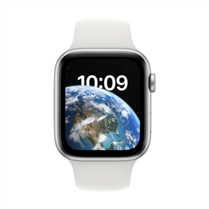 Apple Watch SE 2, GPS, 44 мм, серебристый/белый - Смарт-часы