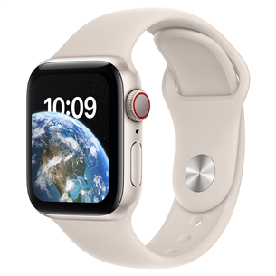 Apple Watch SE 2, GPS + Cellular, 40mm, starlight - Smartwatch MNPH3EL/A