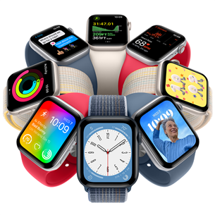 Apple Watch SE 2, GPS + Cellular, 44mm, tähevalgus - Nutikell