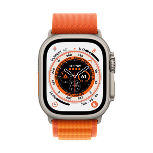 Apple Watch 49 мм, Alpine Loop, средний, оранжевый - Сменный ремешок