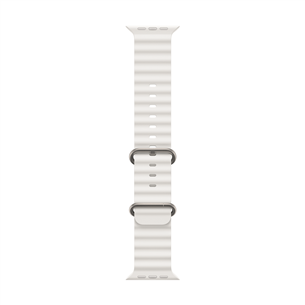 Apple Watch 49 мм, Ocean Band, белый - Сменный ремешок MQE93ZM/A