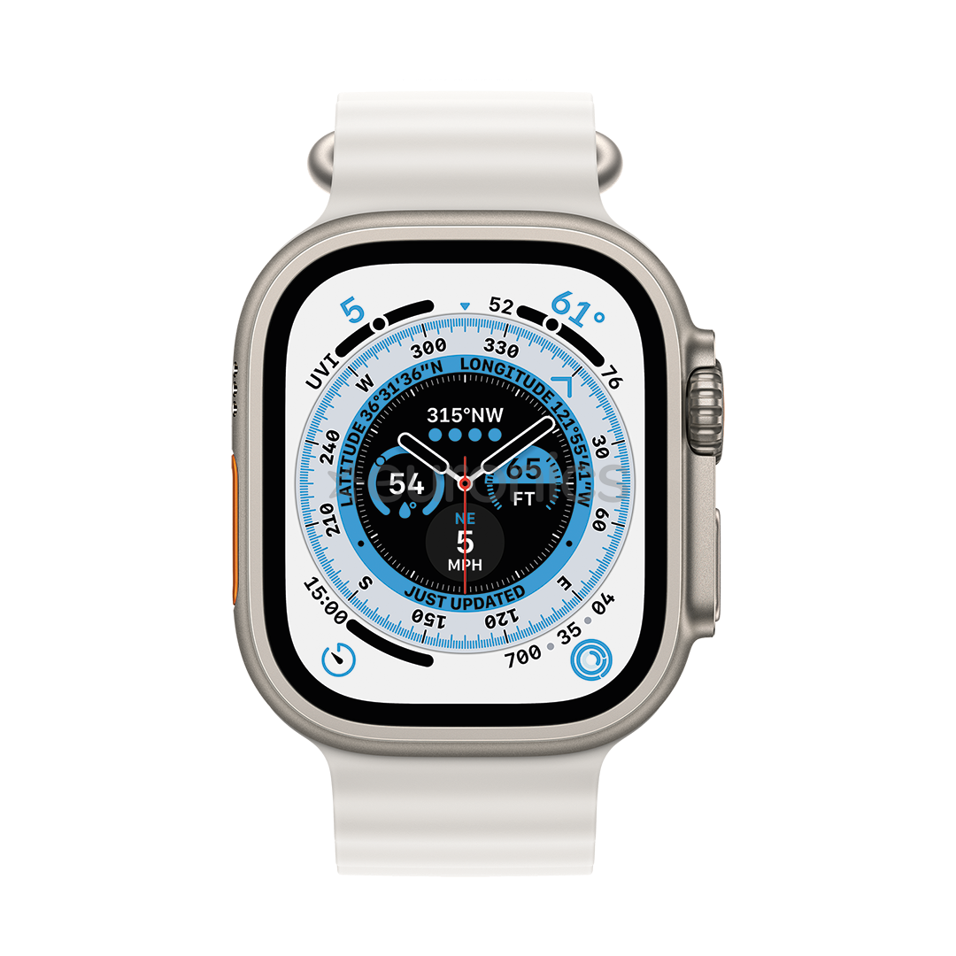 Apple Watch 49mm, Ocean Band, valge - Vahetusrihm