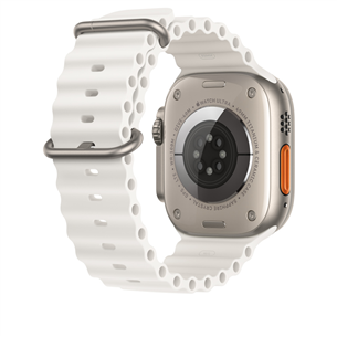 Apple Watch 49 мм, Ocean Band, белый - Сменный ремешок
