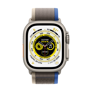 Apple Watch 49 мм, Trail Loop, S/M, синий/серый - Сменный ремешок