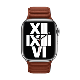Apple Watch 41 мм, Leather Link, S/M, коричневый - Сменный ремешок