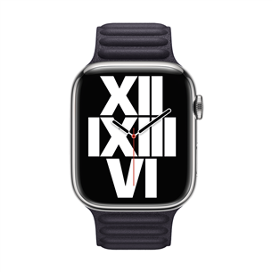Apple Watch 41 мм, Leather Link, S/M, черный - Сменный ремешок
