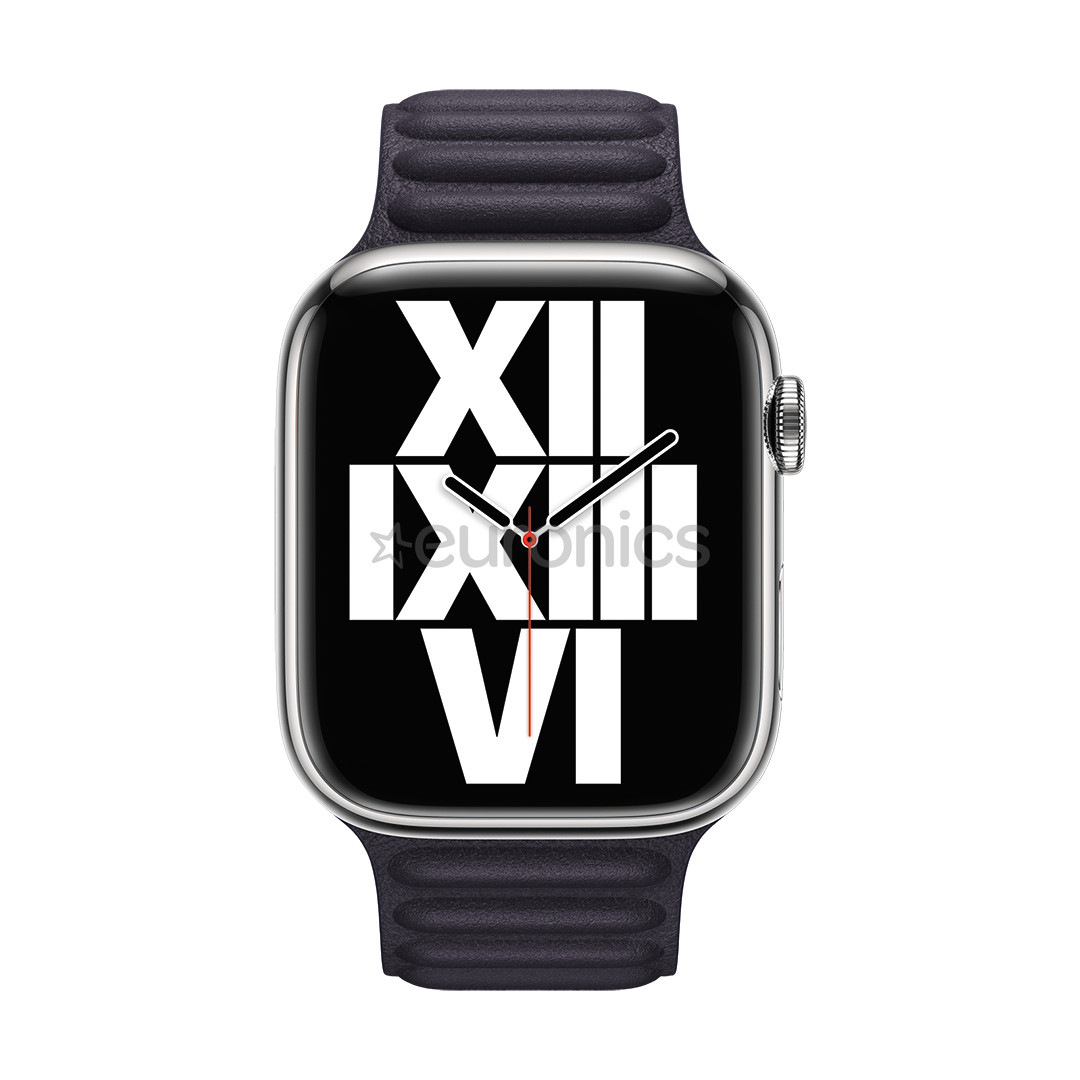 Apple Watch 41 мм, Leather Link, M/L, черный - Сменный ремешок