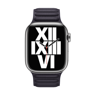 Apple Watch 41mm, Leather Link, M/L, must - Vahetusrihm