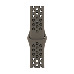 Apple Watch 45mm, Nike Sport Band, olive grey - Replacement band MPH73ZM/A