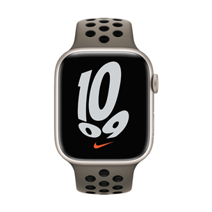 Apple Watch 45 мм, Nike Sport Band, серо-коричневый - Сменный ремешок